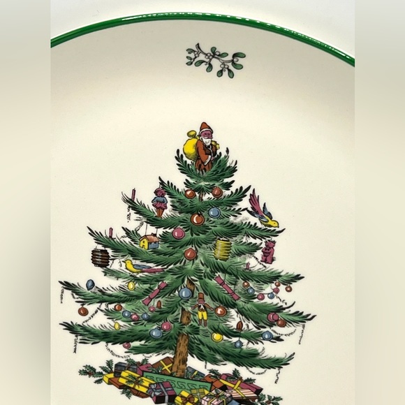 Vintage Spode Christmas Tree Collector 1992 Salad Dessert Plate England 8.5 in - Picture 5 of 7